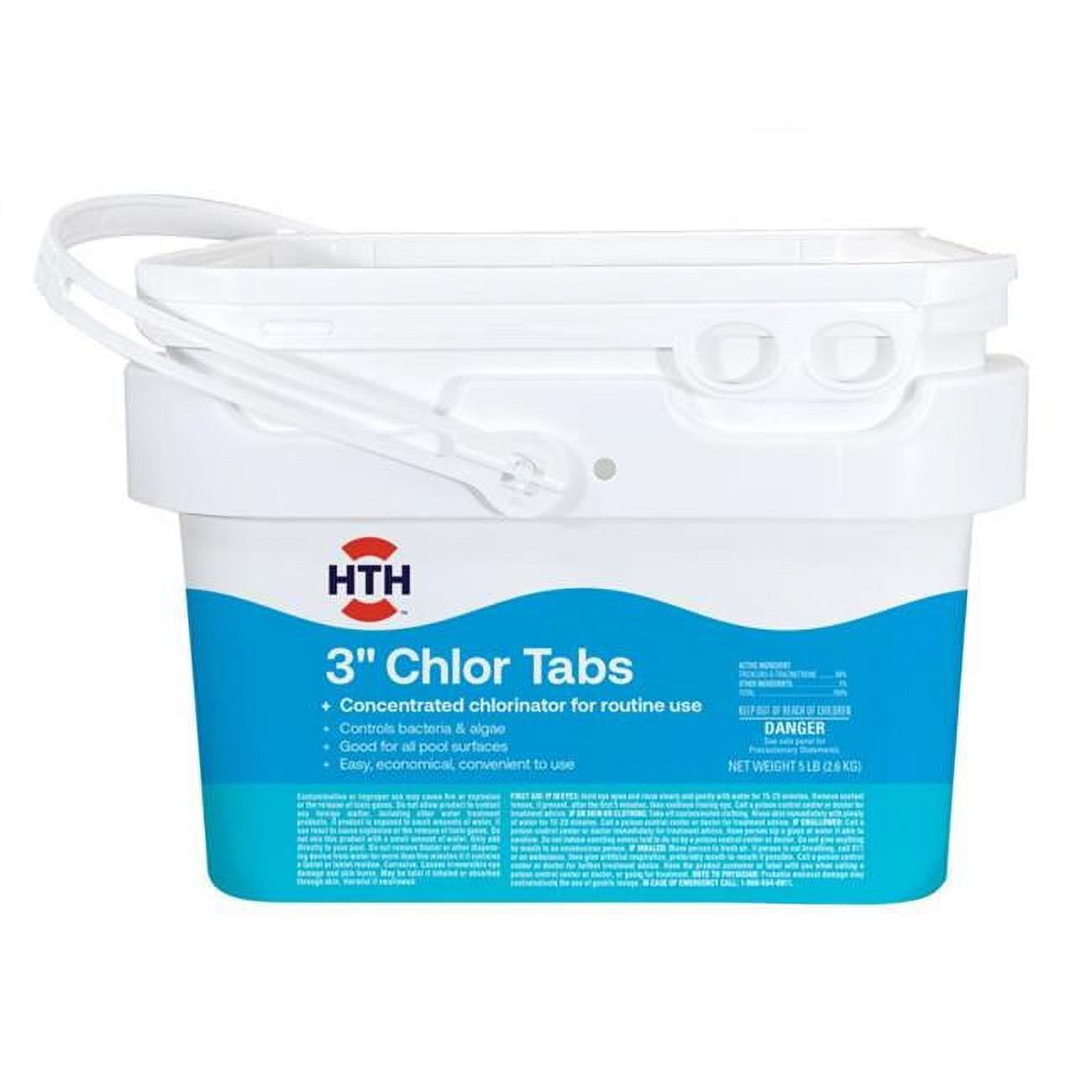 HTH Chlorine Floater Tablets, 3in Size for Pool Care, 5lb