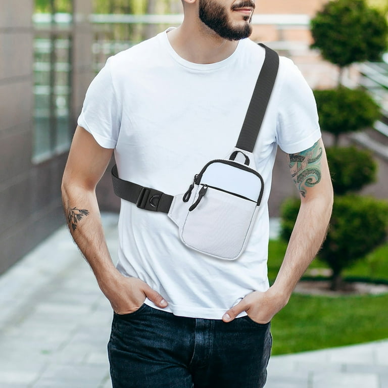 HTHJSCO 1X Crossbody Bag Mini Shoulder Bag Neutral 3C Digital Device Small Water Proofing Crossbody Bag Casual Mobile Waist Bag Suitable For Travel