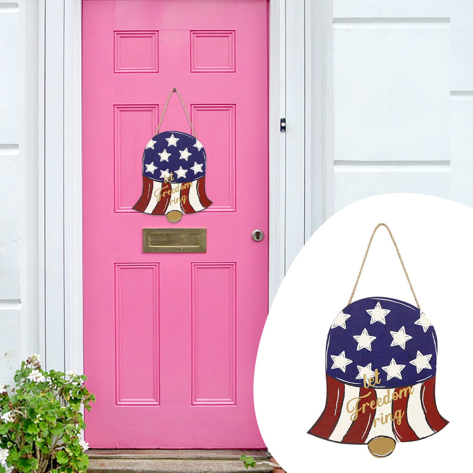 HTHJSCO Door Hanging Decoration to Hang Signs Independence Day