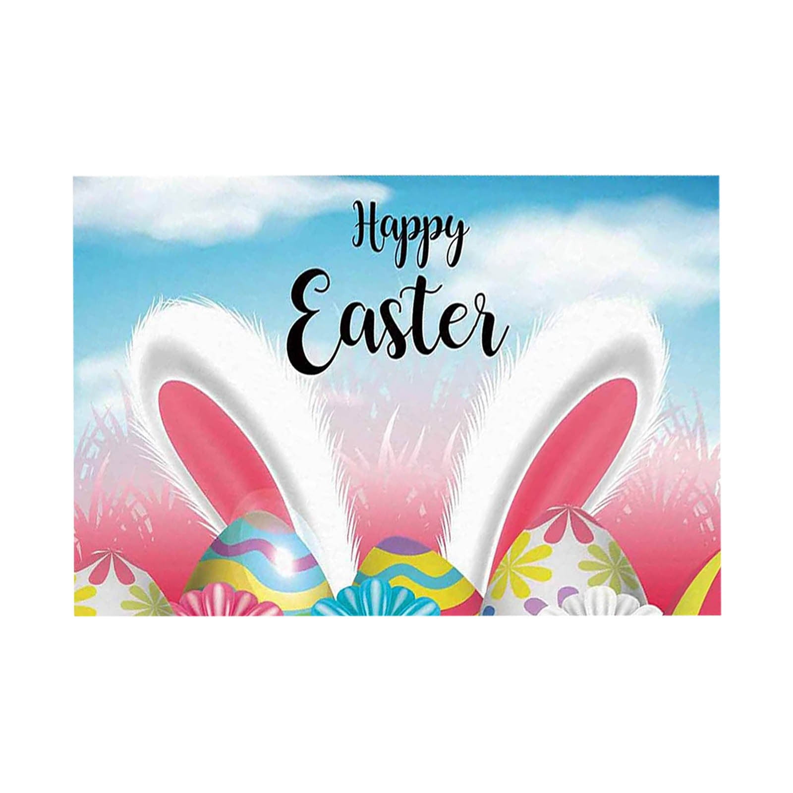 HTHJSCO Easter Door Mat 16X24 Inch 1PC Easter Bunny Doormat