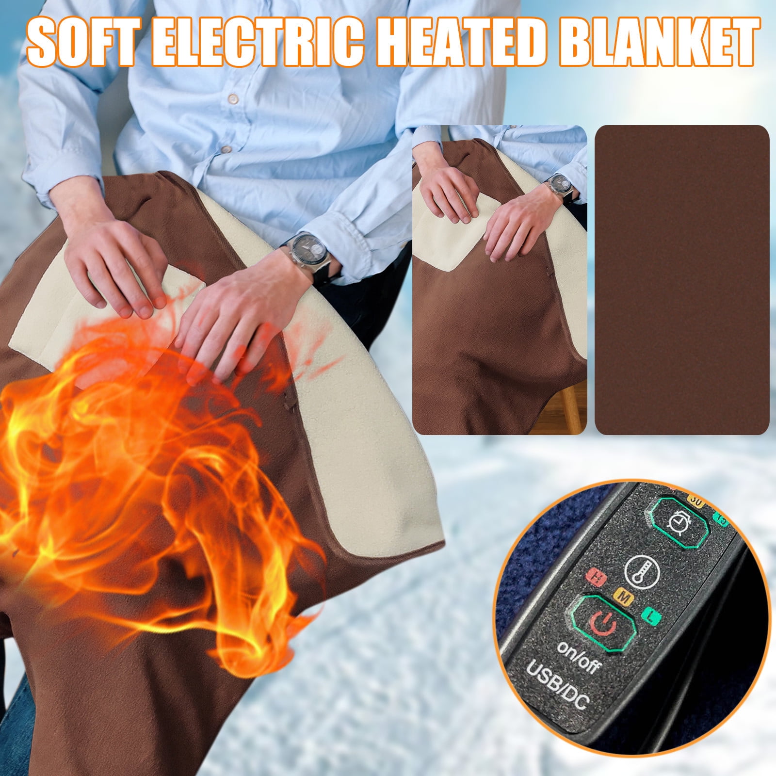 HTHJSCO Electric Blanket Queen Portable Car Winter Electric Heater Blanket Use Heated USB Cover Warm 5V Office Home Textiles