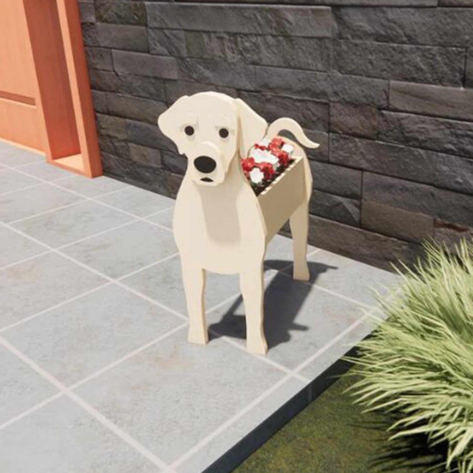 HTHJSCO Flower Pots Garden Flower Pot Dog Poodle Chihuahua Animal