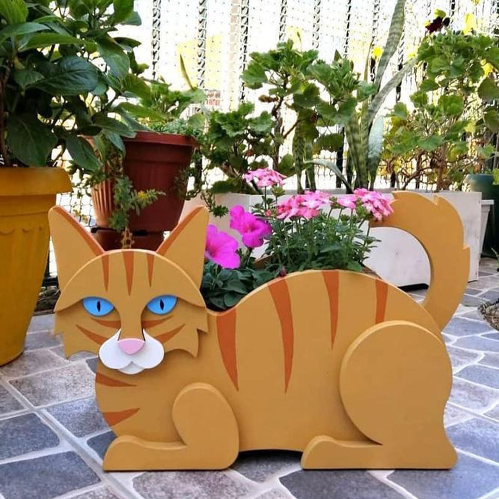 HTHJSCO Flower Pots Garden Flower Pot Dog Poodle Chihuahua Animal