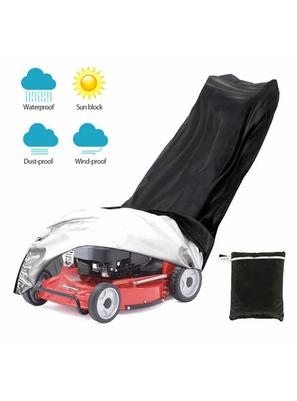 HTHJSCO Lawn Mower Cover Waterproof Weather Uv Protector for Push Mowers Universal Fit