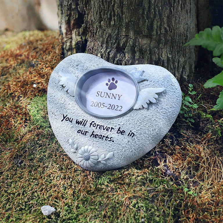 HTHJSCO Recall Pet Tombstones Dog Or Cat Memorial Stone Personalized with Waterproof Photo Dog Or Catgrave Markers in Lawns And Garden Walmart