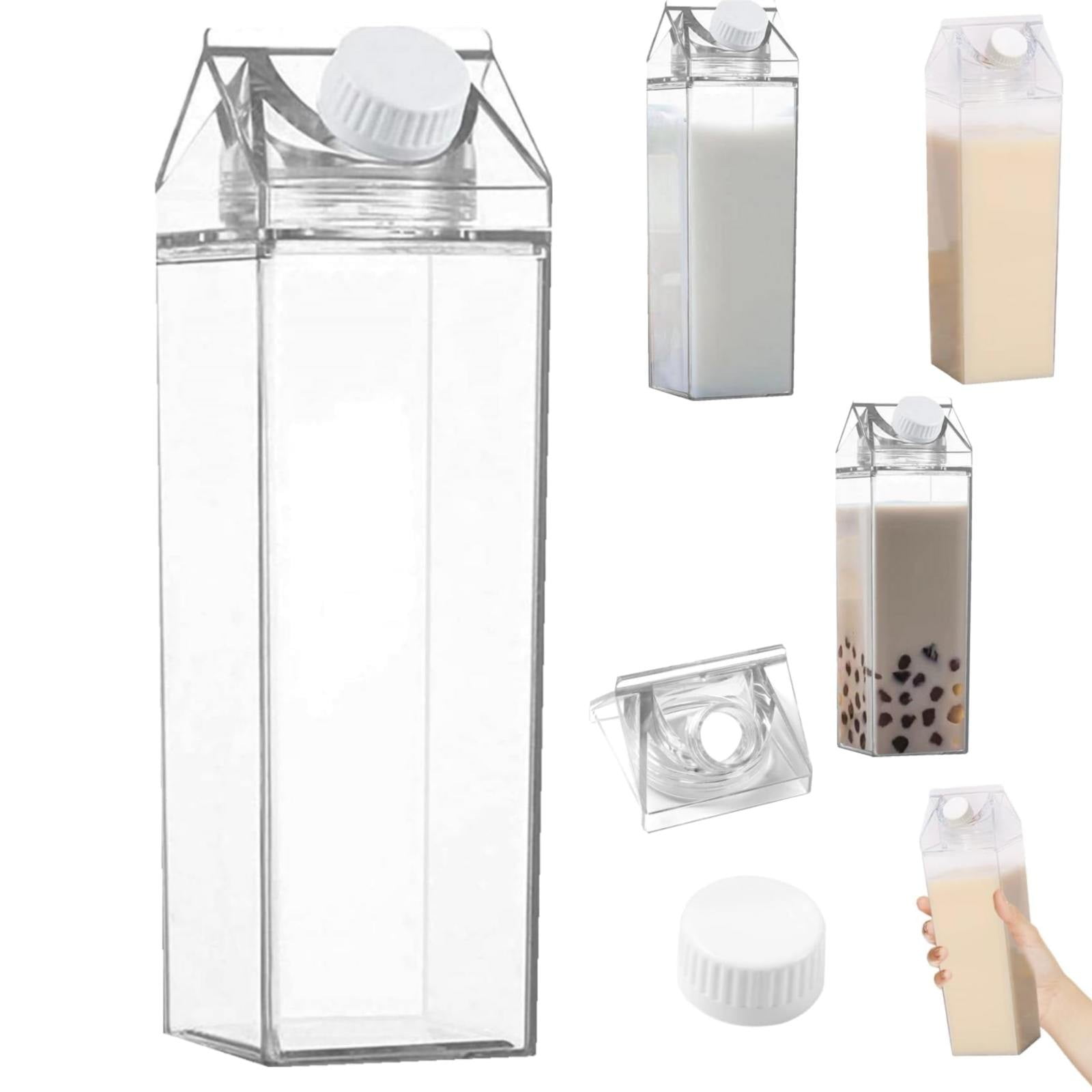 HTHJSCO Storage Containers Transparent Milk Carton Container 17/35Oz