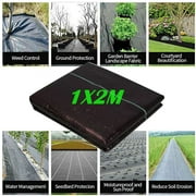 HTHJSCO Weed Control Fabric - Uv Stabilized Black Heavy Duty Landscape Ground Cover Film