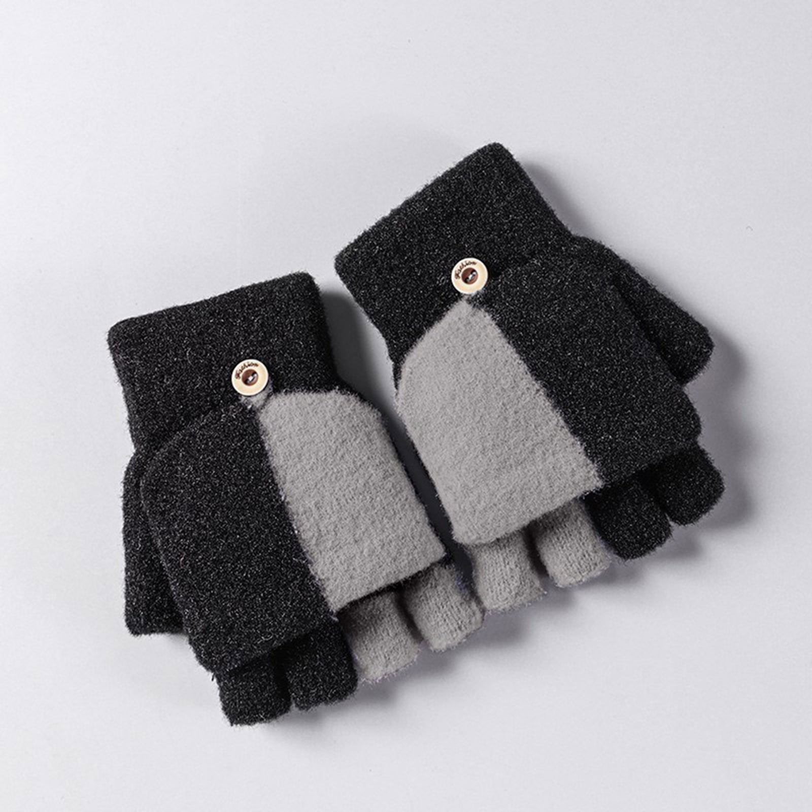 HTHJSCO Women Gloves for Cold Weather Women Casual Thickened Warm Solid