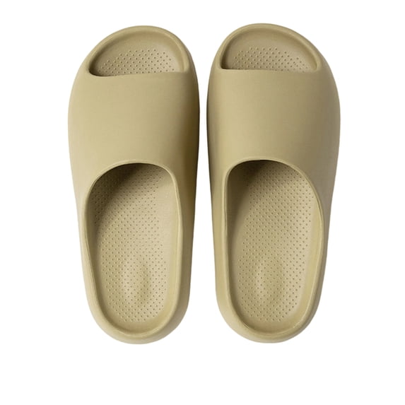 HTHLVMD All-Day Comfort Slides, Quick-Dry Shower Shoes, Lightweight Cloud Slippers, Cloud Slides for Women Men Unisex Slides Slippers Eva Anti-Slip Walking Sandals Shower Shoes Thick Sole, Khaki 9