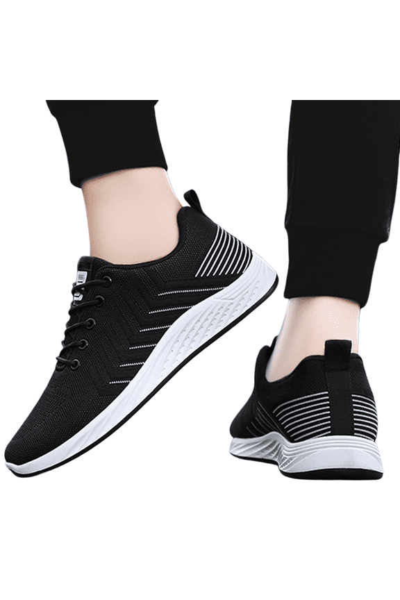 Everyday Sport Sneakers, Lace-Up Walking Shoes, Men's Mesh Running Shoes, Men's Athletic Running Shoes Lightweight Jogging Walking Shoes Workout Sneakers, Gray 9