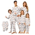 thumbnail image 1 of HTHLVMD Family Matching Loungewear, Halloween Home Pjs, Print Sleep Set, Halloween White Base Mini Pumpkin Bat Allover Family Matching Pajamas Set, Long Sleeve Crew Neck 2pcs Sleepwear, XXXL, 1 of 6