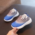 thumbnail image 1 of HTHLVMD Gradient Knit Slip On Sneakers, Toddler Kid's Gradient Knit Slip On Sneakers Comfortable Lightweight Running Flats Casual Preschool Sports Trainers Shoes, Royal Blue 10C, 1 of 5