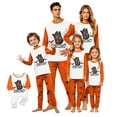 thumbnail image 1 of HTHLVMD Halloween Pajamas, Family Halloween Pajamas, Halloween Matching Family Pajamas Orange Spider Print Long Sleeve 2 Piece Pj Set Creepy Sleepwear Nightwear Loungewear Spooky Season Photos, 1 of 4