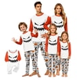 thumbnail image 1 of HTHLVMD Halloween Pajamas, Matching Family Pajamas, Halloween Matching Family Pajamas White Red Pumpkin Print Long Sleeve 2 Piece Pj Set Warm Sleepwear Nightwear Loungewear Winter Holiday Photos, 1 of 4