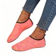thumbnail image 1 of HTHLVMD Lightweight Swim Socks, Women Pool Water Footwear, Quick-Dry Water Shoes, Striped Barefoot Aqua Socks, Water Shoes for Women Men Slip-Resistant Beach Swim Boating Surf Shoes, Pink 8.5, 1 of 5