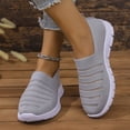 thumbnail image 1 of HTHLVMD No-Lace Walking Shoes, Everyday Lightweight Shoes, Womens Slip On Walking Shoes Comfort Lightweight Breathable Non-Slip Mesh Casual Tennis Shoes Sneakers for Gym Travel Work, Gray 8, 1 of 4