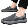 thumbnail image 1 of HTHLVMD Non-Slip Everyday Shoes, Wide Fit Comfort Shoes, Men's Mesh Slip-On Loafers, Slip On Shoes for Men Orthopedic Walking Loafers With Arch Support Canvas Shoe Casual, Gray 8.5, 1 of 9