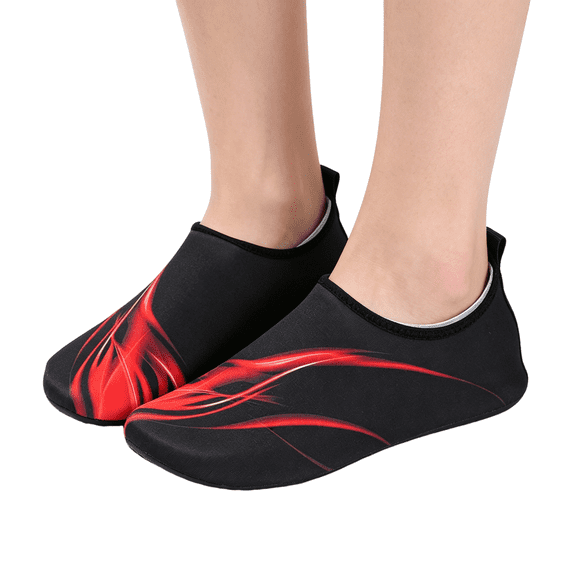 HTHLVMD Non-Slip Pool Shoes, Water Shoes for Women Men Quick-Dry Aqua Socks Swim Beach Outfits Barefoot Yoga Exercise Wear Sport Accessories Pool Camping Must Haves River Hiking, Red 9.5