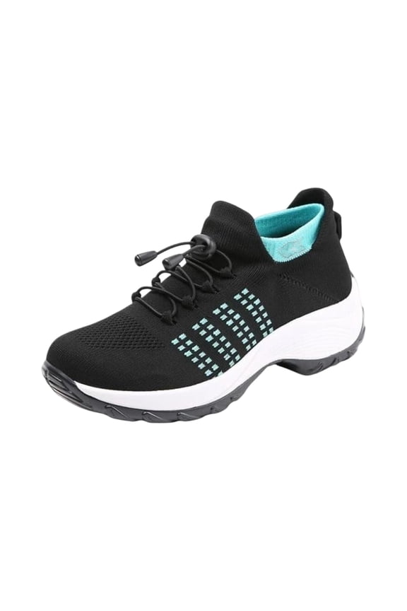 Orthopedic Shoes for Women, Orthopedic Sneakers Breathable Women Walking Shoes Slip On Trainers Women's Comfortable Casual Ladies Athletic Shoe Thick Bottom, Turquoise 7