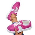 thumbnail image 1 of HTHLVMD Platform Sole Trainers, Colorful Suede Sneakers, Everyday Walking Shoes, Platform Sneakers for Women Comfortable Fashion Retro Sneakers Casual Non-Slip Tennis Walking Shoes, Hot Pink 8.5, 1 of 6