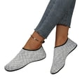 thumbnail image 1 of HTHLVMD Quick-Dry Water Shoes, Striped Barefoot Aqua Socks, Women Non-Slip Beach Shoes, Lightweight Swim Socks, Water Shoes for Women Men Slip-Resistant Beach Swim Boating Surf Shoes, Gray 5.5, 1 of 5