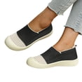 thumbnail image 1 of HTHLVMD Women's Knit Slip-On Sneakers, Breathable Mesh Casual Shoes, Women's Casual Slip-On Loafers Comfortable Round Toe Flat Shoes for Daily Wear and Travel, Black 5, 1 of 7