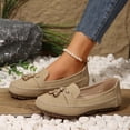 thumbnail image 1 of HTHLVMD Women's Office Shoes, Walking Shoes Women, Women's Tassel Loafers, Women's Walking Shoes Casual Tennis Slip On Sneakers Lightweight Comfortable Fashion Shoes for Women, Khaki 9, 1 of 7