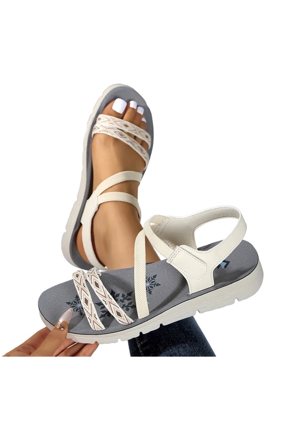 Womens Platform Sandals, Womens Walking Sandals: Cute Stylish Comfy Athletic Sport Outdoor Hiking Sandal for Trekking Water Outdoor Beach With Arch Support for Womens Ladies, Beige 6