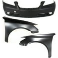 HTHY Bumper Cover Kit For 20072009 Lexus Es350 Front 3Pc With Fender