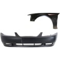 HTHY Front Fender Bumper Cover Kit For 19992004 Ford Mustang With Fog