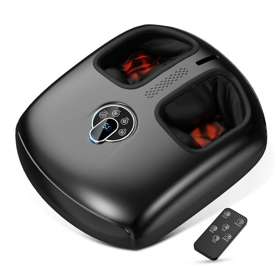 HTM Foot Massager with Heat for Neuropathy Tired Foot Blood Circulation, FSA HSA Eligible,Black, Birthday Gifts for Mom Dad Men