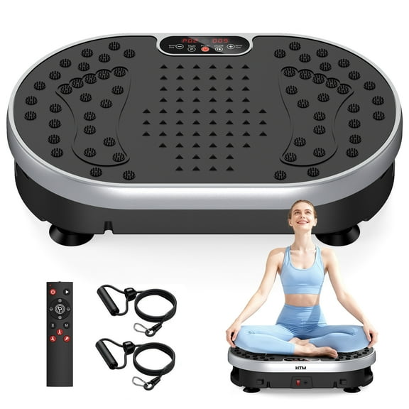 FiveStar Vibration Plate Exercise Machine, Full Body Workout, Silver