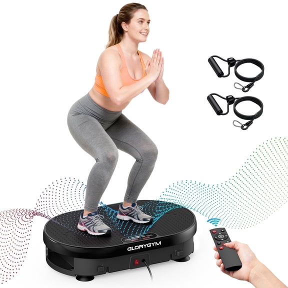 FiveStar Vibration Plate Exercise Machine 330 lb Capacity LCD Display for Lymphatic Drainage with Built-in Storage