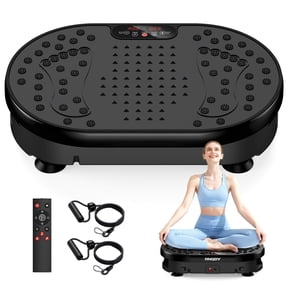 Anqdy Vibration Plate Exercise Machine for Home Fitness & Whole Body Workout, 350 Lbs Capacity with 2 Loops & Remote Control