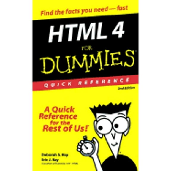 Pre-Owned HTML 4 for Dummies Quick Reference (Spiral-bound) 0764507214 9780764507212
