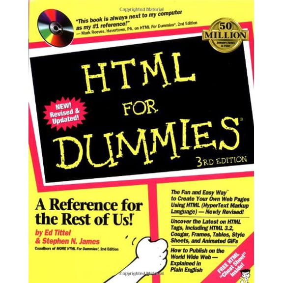 Pre-Owned Html for Dummies (Paperback) 076450214X 9780764502149