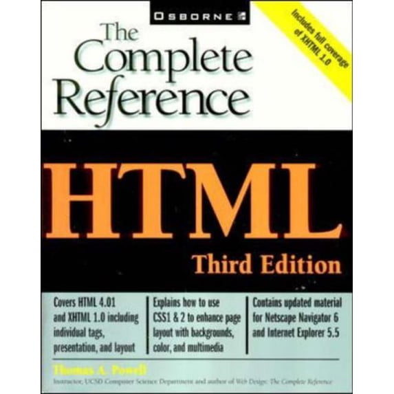 Pre-Owned HTML: The Complete Reference (Paperback) 0072129514 9780072129519