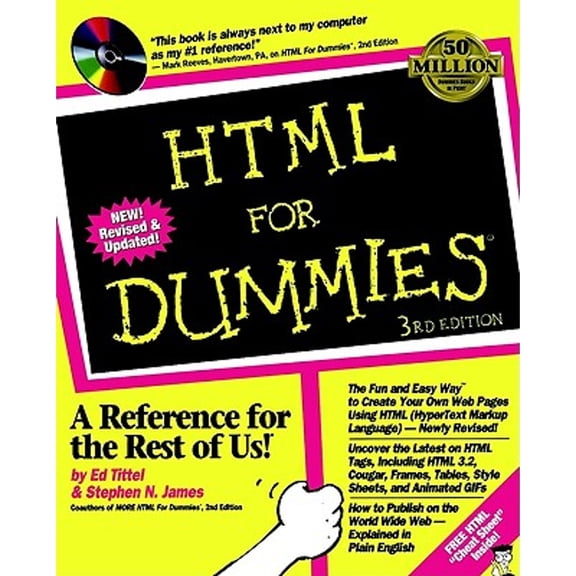Pre-Owned HTML for Dummies (Paperback) by Ed Tittel, Stephen J James