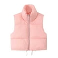 thumbnail image 1 of HTNBO Cropped Puffer Vest Women's Outerwear Vests Puffy Sleeveless Quilted Christmas Vest Tops Jackets Coat, 1 of 6