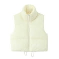 thumbnail image 1 of HTNBO Cropped Puffer Vest Women's Outerwear Vests Puffy Sleeveless Quilted Christmas Vest Tops Jackets Coat, 1 of 2