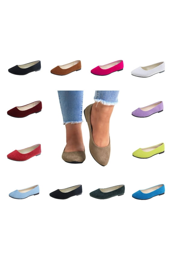 Flat Shoes for Women Comfortable Dressy Casual Pointy Toe Flats On Work Office Ballet Flats