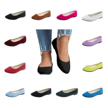 HTNBO Flat Shoes for Women Comfortable Dressy Casual Pointy Toe Flats On Work Office Ballet Flats