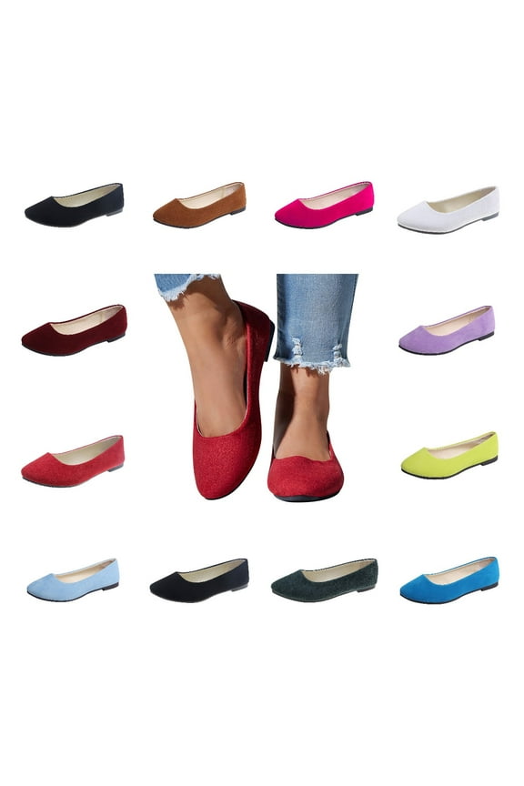 Flat Shoes for Women Comfortable Dressy Casual Pointy Toe Flats On Work Office Ballet Flats