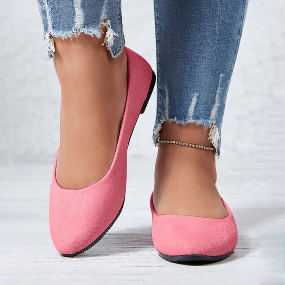 HTNBO Flat Shoes for Women Comfortable Dressy Casual Round Toe & Slip On Work Office Ballet Flats