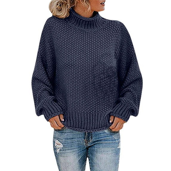 HTNBO Juniors Long Sleeve Mock Neck Pullover Fall Sweaters