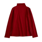 HTNBO Knitted Long Sleeve Sweater for Women Solid Color Casual Knitted Loose Fit Pullover