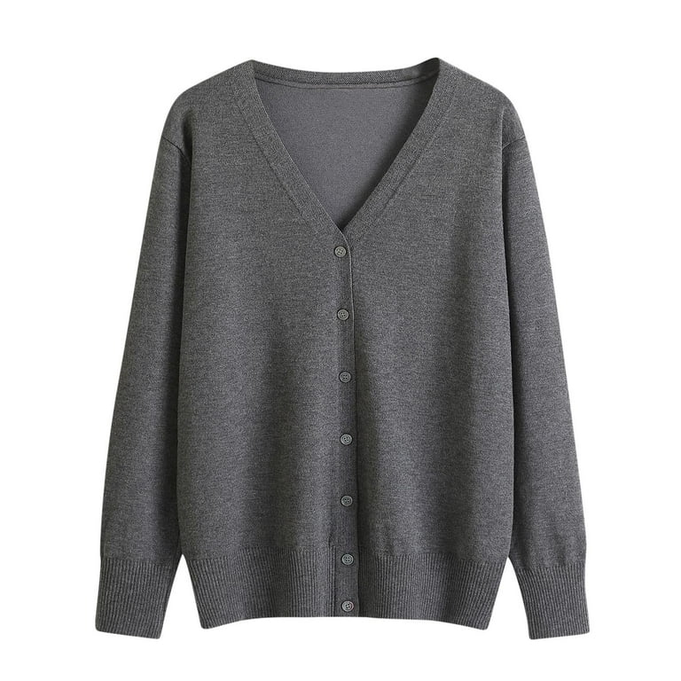 oversized cut-off cardigan dark gray