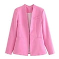thumbnail image 1 of HTNBO Linen Blazer Women 3/4 Sleeve Lightweight Spring Summer Blazer Jackets, 1 of 3