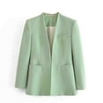 thumbnail image 1 of HTNBO Linen Blazer Women 3/4 Sleeve Lightweight Spring Summer Blazer Jackets, 1 of 8
