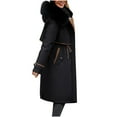 thumbnail image 1 of HTNBO Long Puffer Jacket for Women Thickened Winter Coat Detachable Hooded with Pockets Ladies Warm Winter Down Jacket, 1 of 6